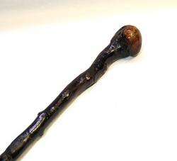   Vintage Irish Blackthorn Shillelagh Walking Stick Burled Handle  