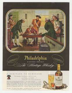 1947 Haym Solomon Robert Morris Frank Reilly art Philadelphia Whisky 