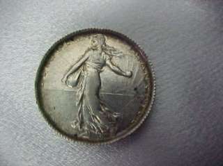 835 Silver 1917 French/France 2 Franc Coin World War I  