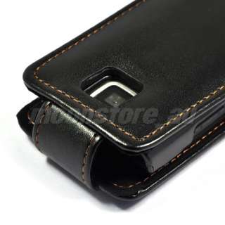 LEATHER CASE COVER SCREEN POUCH FOR NOKIA X3 BLACK  