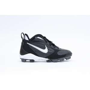 New Nike Kestone Mid Baseball/Softball Youth PU Cleats   Black/White 