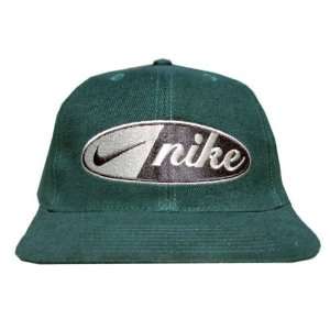  Nike Vintage Swoosh Cotton Sports Snapback Hat Cap   Green 