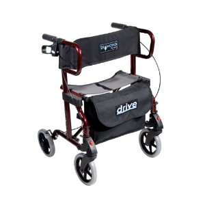   Deluxe Aluminum Transport Wheelchair / Rollator  Color Marine Blue